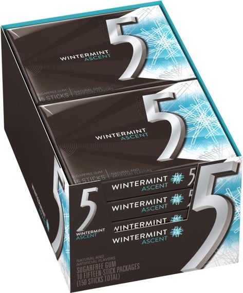 Enjoy the refreshing taste of wintermint with our 10-count pack of 5 Gum. Perfect for keeping your breath fresh and your taste buds happy. Now available at 7% off! 🌬️✨ #FreshBreath #5Gum #Wintermint #SugarFree #GreatDeal Pack Of Gum, Gum Flavors, Mint Gum, Sugar Free Gum, Peppermint Sugar, Receding Gums, Chewing Gum, Try Something New, Candy Recipes