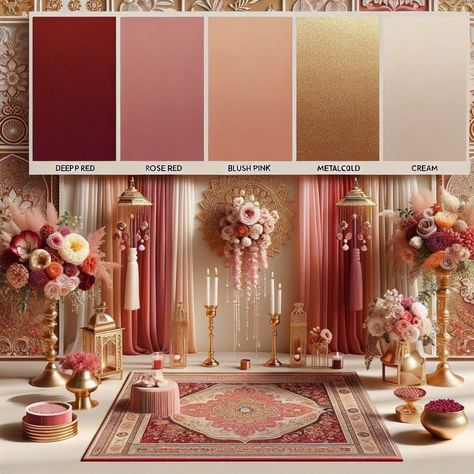 Free AI Wedding Color Palette Generator | Perfect Wedding Colors Salmon Color Wedding Ideas, Rose Gold Color Palette Colour Schemes, Indian Wedding Theme Ideas Color Schemes, Indian Wedding Color Palette, Spring Wedding Color Palette Colour Schemes, Indian Wedding Color Schemes, Coral And Gold Wedding, Gold Wedding Color Palette, Pink Wedding Palette