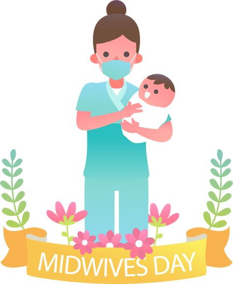 Happy midwives day - vector International Midwives Day, Midwives Day, Vector Clipart, Vector File, Png Images, Vector Images, For Free, Clip Art, Disney Characters