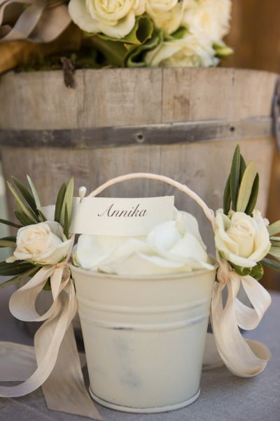 Flower Girl Pail, Wedding Touches, Lake Tahoe Summer, Olive Wedding, Wedding Flower Girl Basket, Dream Wedding Decorations, Lake Tahoe Wedding, Flower Girl Baskets, Lake Tahoe Weddings