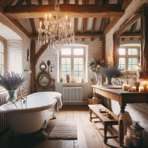 French Country Bathroom French Country Accent Master Bath French Country, Provence Bathroom Ideas, Old French Bathroom, French Country House Bathroom, French Country House Interior Ideas, English Country Bathroom Ideas, English Countryside Bathroom, Rustic French Bathroom, Bathroom Design French