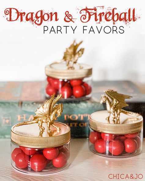 Dragon Party Favors, Castle Display, Easy Favors, Harry Potter Party Ideas, Harry Potter Yule Ball, Dragon Themed Birthday Party, Harry Potter Party Favors, Harry Potter Dragon, Dragon Baby Shower