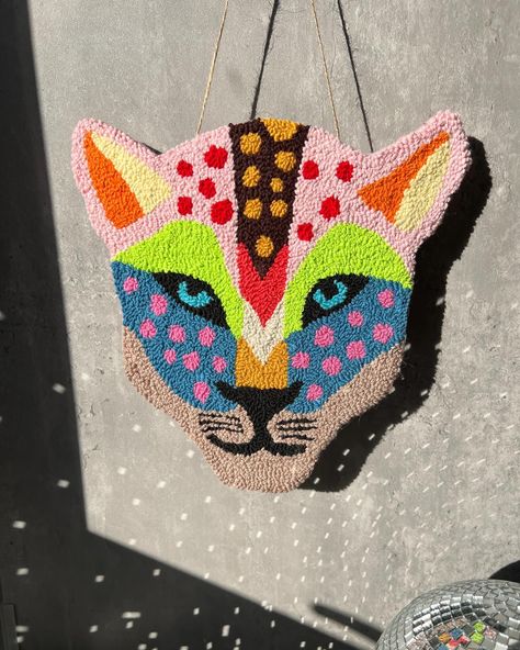 Unleash the wild vibes with our vibrant tiger head punch needle wall hanging. Add a pop of colour and fierce style to your space! 🐅🌈 Cow Punch Needle, Tiger Punch Needle, Horse Punch Needle, Punch Needle Rainbow Wall Hanging, Tiger Needlepoint, Tiger Head, Punch Needle, Color Pop, Wall Hanging