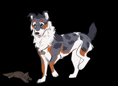 Australian Shepherd Fursona, Australian Shepherd Drawing, Shepherd Drawing, Shepherd Art, Aussie Shepherd, Oc Art, Oc Ideas, Dog Stickers, Wild Things