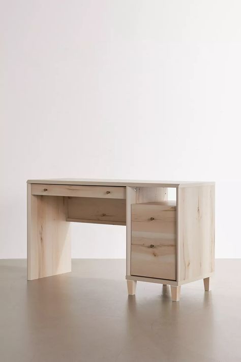 https://s7d5.scene7.com/is/image/UrbanOutfitters/59383539_111_e?$xlarge$&fit=constrain&fmt=webp&qlt=80&wid=1080 Urban Outfitters Desk, Diy Wooden Desk, Pull Out Drawers, 6 Drawer Dresser, Wooden Desk, Top Drawer, Writing Tools, Built In Storage, Cubbies