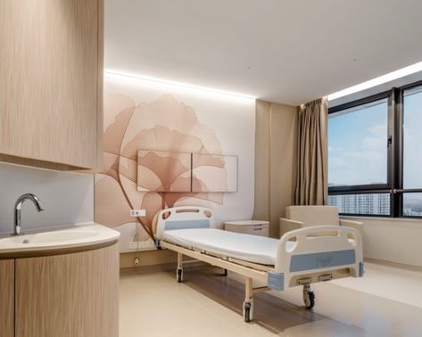 Shenzhen New Frontier United Family Hospital - Healthcare Snapshots Maternity Hospital Design, Hospital Design Interior, Modern Hospital Interior, Hospital Room Interior, Hospital Room Design, Interior Design Hospital, Hospital Layout, Medical Architecture, Hospital Interiors