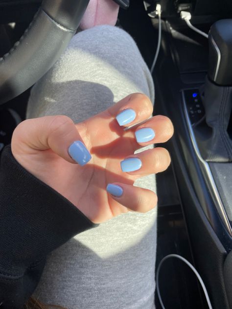 nails Light Blue Nails Round, Light Blue Nails Square, Light Blue Square Acrylic Nails, Light Blue Square Nails, Light Blue Nails Short, Vacation Nails Square, Soft Blue Nails, Light Blue Nails Acrylic, Blue Nails Square