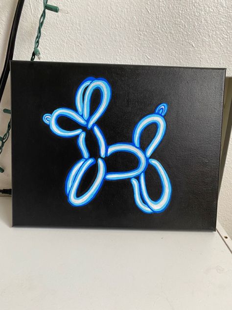 Neon Painting On Black Canvas, Neon Signs Drawing, Neon Acrylic Painting Ideas, Neon Painting Ideas On Canvas, How To Paint Neon Effect, Neon Art Painting Easy, Neon Painting Canvas, Neon Painting Ideas, Neon Sign Painting