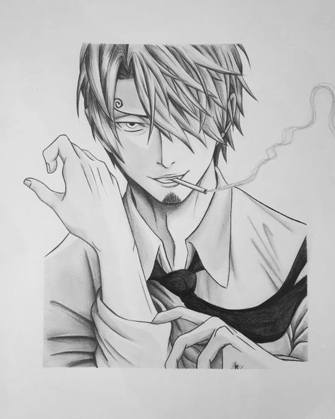 Sanji Vinsmoke drawing from One Piece ♡ I used the faber castell pencils :) Faber Castell Pencil, Sanji Vinsmoke, Faber Castell, One Piece, Drawings, Quick Saves