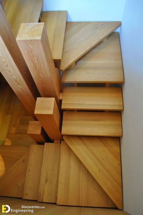 31+ Attractive Wooden Staircase Design Ideas | Engineering Discoveries Wooden Staircase Design, Attic Staircase, Wooden Staircase, Building Stairs, Loft Stairs, Escalier Design, Stairs Architecture, Stairway Design, Attic Stairs