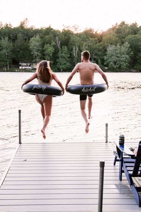 Backyard Waterfront Wedding, Lake Backyard Wedding, Backyard Wedding Lake, Lake Side Wedding Ceremony, Small Lake Wedding, Summer Lake Wedding, Lake House Backyard, Romantic Treehouse, Lake Wedding Dress