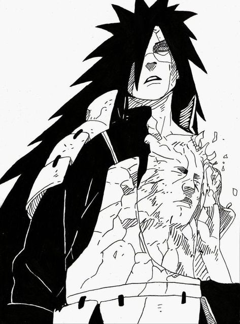 Madara Uchiha Manga, Madara Manga, Naruto Madara, Naruto Sketch Drawing, Anime Lineart, Naruto And Sasuke Wallpaper, Naruto Sketch, Manga Naruto, Naruto Drawings