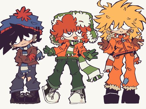 South Park Fanart All Characters, Kenny Sp Fanart, Jax As A Human, South Park Profile Picture, Style Comic South Park, South Park Doodles, Kyle Broflovski Fanart, South Park Fan Art, South Park Au