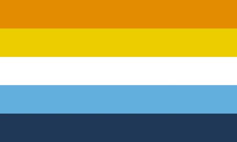 Aroace Flag, The Rainbow, Flag, Rainbow, Orange, Yellow, Blue, White