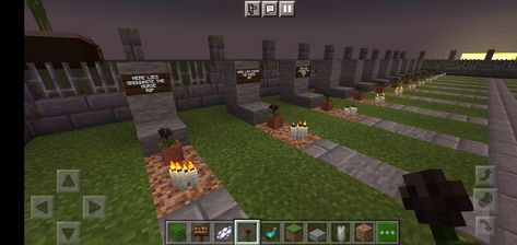 A creative and easy to build minecraft pet cemetery. ( stone) Minecraft Pet Cemetary, Minecraft Cemetary Ideas, Cemetery Minecraft Ideas, Minecraft Graveyard Designs, Graveyard Minecraft Ideas, Cemetary Minecraft, Minecraft Gravestone Ideas, Minecraft Cemetery Ideas, Minecraft Graveyard Ideas