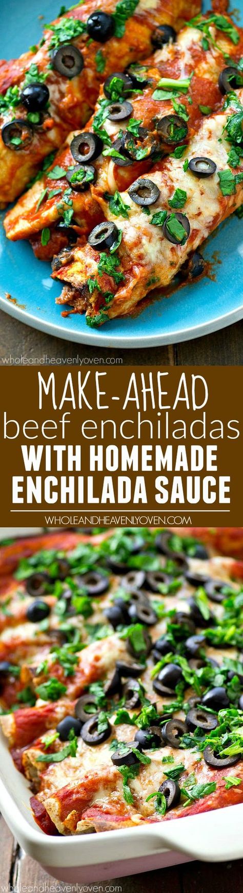 쇠고기 엔칠라다 Best Beef Enchiladas, Hospitality Meals, Enchiladas Recipes, Mexican Enchiladas, Mexikansk Mat, Mexican Meals, Homemade Enchilada Sauce, Recipes Mexican, Homemade Enchiladas