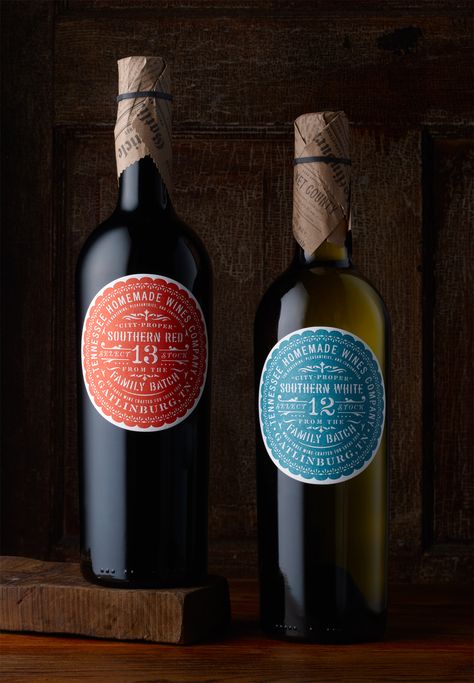 T.H.W. Southern Wines — The Dieline - Branding & Packaging Design  Designed by Chad Michael Studio Wine Bottle Label Design, Drinks Packaging Design, Bottle Label Design, Homemade Wine, Wine Label Design, Red Wine Glasses, Creative Package, Wine Design, Wine Brands