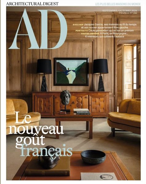 Thrilled and very proud of our first cover story for AD France! “When Mathieu de Menonville acquired the apartment, it had lost much of its character. I suggested that we recreate its story," explains artist François Weiss. "We reintroduced the 17th-century wood paneling, modernized with the refinement of Jean-Michel Frank, imagining how this apartment would have been adapted in the 1940s by a family of travellers, and then by other generations that would have layered various styles” Annabel... Jean Michel Frank, French Magazine, Magazine Ad, Cover Story, Jean Michel, Magazine Ads, Tv Unit, Architectural Digest, Interior Art