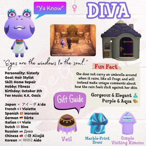 [Part 1] FROGS Series on Animal Crossing New Horizon~ (Camofrog - Cousteau - Croque - Diva - Drift - Frobert) . Who is your Favorite Frog Villager? Give it a Vote and share your thoughts of next suggestion for our next post or any questions in the comments below ♥️ - . . Enjoy these post? Tag & Share to your Animal Crossing Friend who need this Follow @bells.acnh for more Animal Crossing Info, Idea and tips ♥️ . . . #animalcrossingnewhorizons #acnhguide #animalcrossing #acnh #ac #acnewhorizons Animal Crossing New Horizon, Frog Theme, Leaf Animals, Animal Crossing Guide, Purple Animals, Animal Crossing Characters, Animal Crossing Villagers, Game Codes, New Animal Crossing