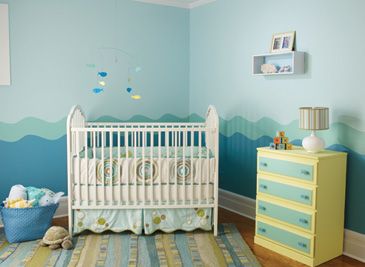 Baby Boy Nursery Designs, Paint Colors for Kids' Rooms seaside retreat how to: with Ben. Moore paint and decorating ideas Boys Room Paint Colors, Boy Nursery Design, Boy Room Paint, Boy Nursery Themes, Baby Boy Bedroom, Baby Boy Room Nursery, Nursery Room Boy, Nursery Paintings, Ideas Hogar