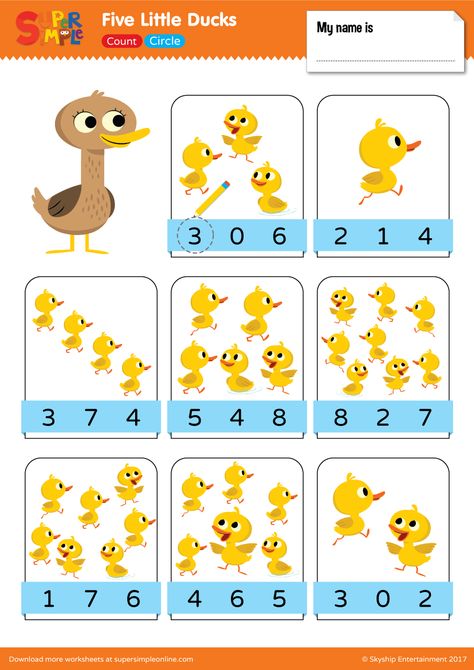 Farmer Duck, 5 Little Ducks, Five Little Ducks, Pond Animals, Duck Crafts, Super Simple Songs, Preschool Lesson Plans, Little Duck, Math Activities Preschool