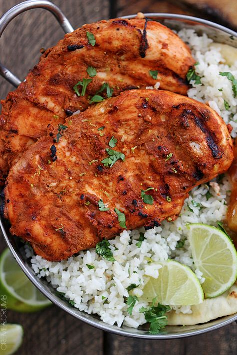 Grilled Tandoori Chicken Grilled Tandoori Chicken, Indian Chicken Recipes, Tandoori Masala, India Food, Tikka Masala, Indian Cooking, Indian Dishes, Poultry Recipes, Okra