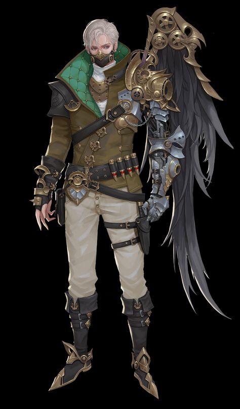 ArtStation - Steam Punk man, coco kim Steam Punk Character, Magical Steampunk, Dungeon Punk, Steam Punk Character Design, Steampunk Art Characters, Steampunk Character Art, Steampunk Oc, Steampunk Rpg, Steampunk Character Design