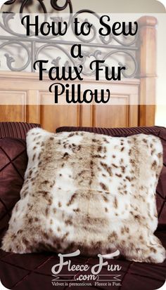 I love how luxirous faux fur pillow look in home decor. But they can be so expensive. This video series makes it look easy to sew - just gotta deal with the mess! Love! Rag Quilt Tutorial, Fur Vests, Diy Pillow, Sewing Cushions, Faux Fur Pillow, Fur Pillow, Trendy Sewing, Beginner Sewing Projects Easy, Sewing Pillows