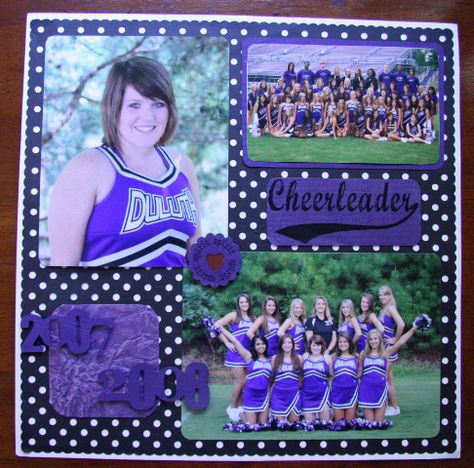 Cheerleading Tryouts, Kids Cheerleading, The Cheerleaders, Cheer Banquet, Locker Signs, Scrapbooking Sports, Cheerleading Cheers, School Scrapbook Layouts, Christmas Scrapbook Layouts