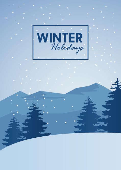 Winter landscape scene and lettering illustration. Download them at freepik.com! #freepik #landscape #winter #illustration #vector Winter Graphic Design, Winter Landscape Illustration, Landscape Winter, Lettering Illustration, Winter Illustration, Winter Design, Landscape Illustration, Winter Park, Winter House