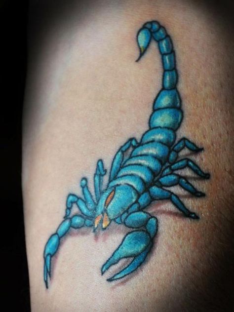 Cool And Amazing Blue Orange Scorpion Tattoo Scorpion Tattoo Ideas, Scorpio Tattoo Design, Scorpio Tattoo Ideas, Blue Scorpion, Tattoos Western, Stammestattoo Designs, Scorpion Tattoos, Lower Back Tattoo Designs, David Mann Art