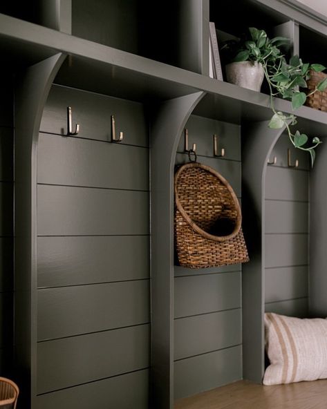 Black Birch Homes (@blackbirchhomes) posted on Instagram • Sep 25, 2021 at 2:33pm UTC Black Shiplap Mudroom Entryway, Iron Ore Mudroom Lockers, Black Mud Room Cubbies, Black Birch Homes, Mud Room Garage, Small Mudroom, Small Mudroom Ideas, Farmhouse Mudroom, Mudroom Remodel