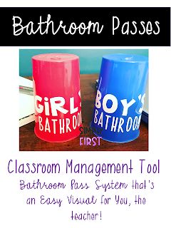 Classroom Bathroom Passes, Bathroom Classroom Management, Classroom Bathroom Management, Bathroom Passes For Classroom, Bathroom Procedures, Restroom Pass, Bathroom Pass, Classroom Management System, Classroom Bathroom