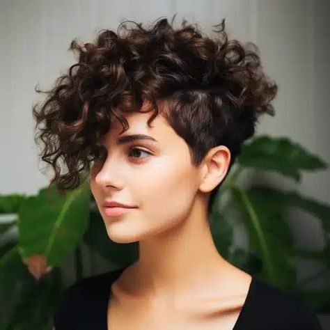 Permed Short Hair, Short Perms, Spiral Perm Short Hair, Perms For Short Hair, Perm Short Hair, Curly Bob Haircut, Curly Bob Haircuts, Undercut Curly Hair, Short Curly Cuts