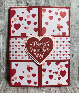 Valentine Cards From Stamping Up, Interactive Valentine Cards Diy, Valentine Day Handmade Cards, Fun Fold Valentine Cards, Valentine Cards Homemade, Valentine Stampin Up Cards, Heartfelt Stampin Up Cards, Stampin Up Heartfelt Cards, Stampin Up Kids Valentine Cards