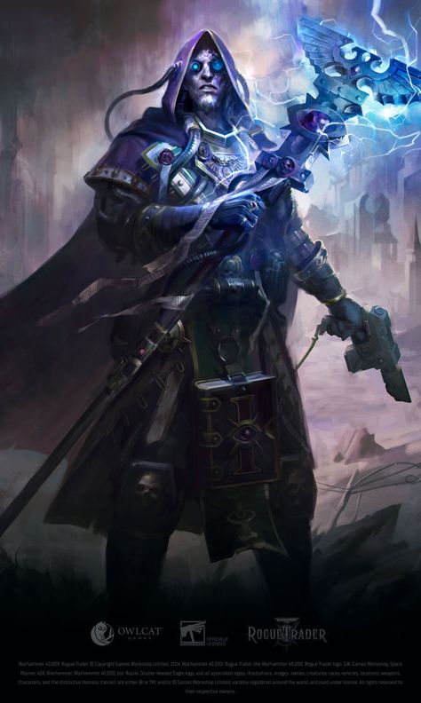 Imperial Psyker Warhammer Psyker Art, Psyker 40k Art, Dark Heresy Character Art, Warhammer Psyker, Warhammer 40k Psyker, Psyker 40k, 40k Psyker, 40k Inquisitor, Old West Outlaws