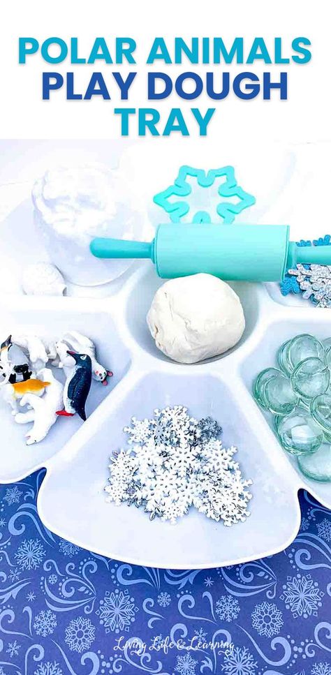 Polar Animals Play Dough Tray Arctic Animals Crafts For Toddlers, Polar Animals Preschool Crafts, Polar Bears Preschool, Arctic Animals Preschool Activities, Polar Animals Preschool, Arctic Animals Activities, Polar Bears Activities, Arctic Animals Preschool, Arctic Animals Crafts