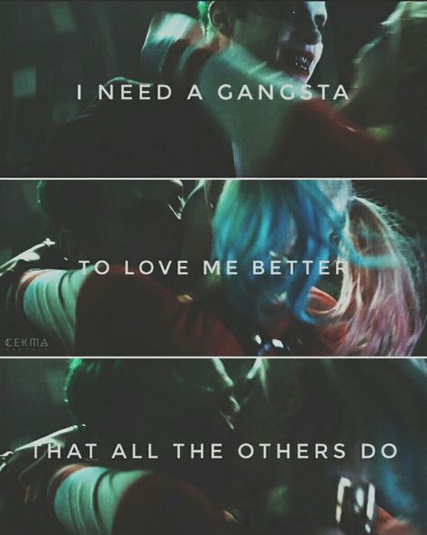 Harley Quinn and Joker Kehlani gangsta suicidesquad I Need A Gangsta To Love Me Better, Harley Quinn And Joker, Love Me Better, Gotham Girls, Evil Clowns, Kehlani, Lyrics Quotes, Joker And Harley Quinn, Hopeless Romantic