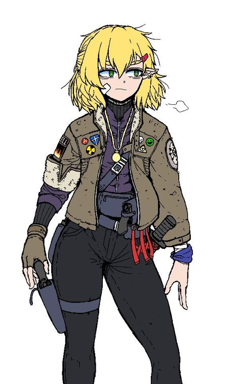 Tomboy Pose Reference Drawing, Mech Pilot Character Art, Apocalypse Outfit Drawing, Mech Pilot Character Design, Sci Fi Mechanic, Pilot Concept Art, Sci Fi Scientist, Starfinder Character Art, Sci Fi Oc