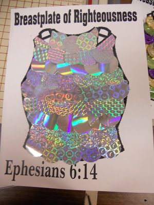 Breastplate Of Righteousness Craft, Armor Of God Lesson, Breastplate Of Righteousness, Stripling Warriors, The Armor Of God, Bible Teacher, Bible Crafts For Kids, Bible History, Vbs Crafts