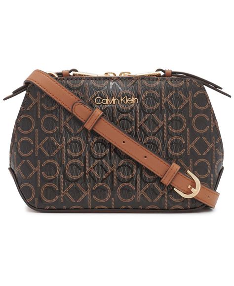 Price: $50.05#calvin #klein #triple #compartment #crossbody Calvin Klein Bag, Business Casual Outfits For Women, Calvin Klein Woman, Purses Designer, Online Bags, New Handbags, Handbag Backpack, Clutch Purse, Tan Brown