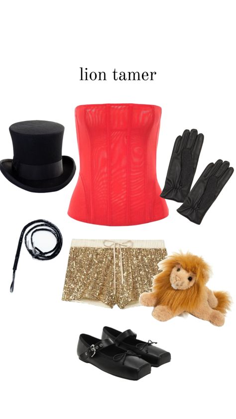 Ring Leader And Lion Costume, Ringleader Costume Diy, Lion Tamer Costume Diy, Lion Tamer And Lion Costume Couple, Animal Tamer Costume, People To Be For Halloween, Best Blonde Halloween Costumes, Diy Ringmaster Costume Women, Lion Tamer Costume Women