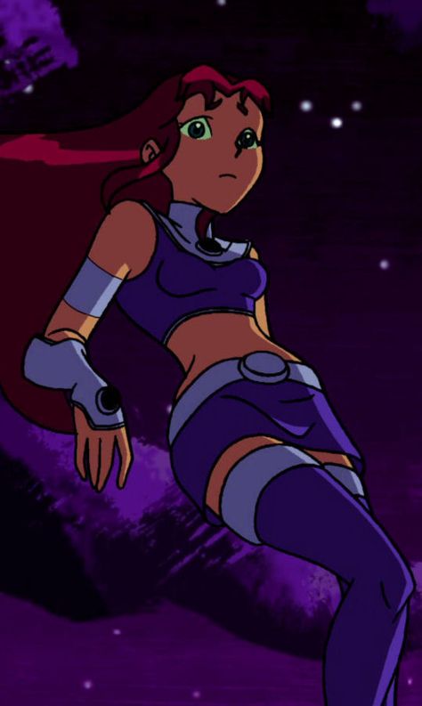 Starfire 2003, Starfire Wallpaper, Titans Aesthetic, Dc Starfire, Starfire Costume, Titans Starfire, Teen Titans Love, Teen Titans Starfire, Sonamy Comic