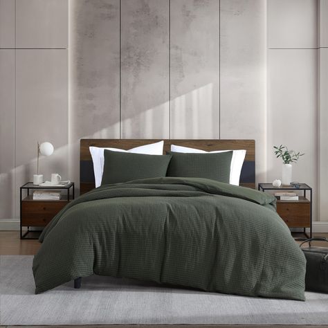 Kenneth Cole Solid Waffle Reversible Comforter Set - Bed Bath & Beyond - 38948520 Textured Bedding, King Comforter Sets, Bedding Stores, King Comforter, Pillows And Throws, Queen Duvet, Queen Duvet Covers, Comforter Set, Bed Duvet Covers