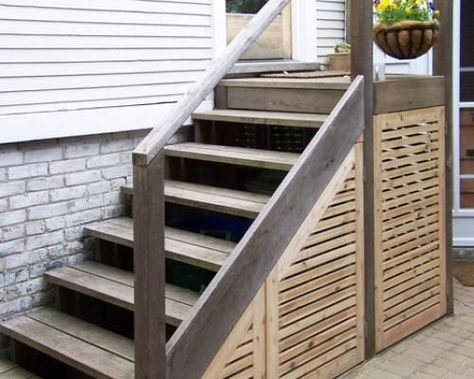 #remodeling #stairs #makeover Under Deck Stairs Storage Ideas, Under Deck Steps Storage, Decking Stairs Outdoor, Under Outdoor Stairs Storage, Outdoor Storage Under Stairs, Outdoor Stair Storage, Outdoor Stairs With Storage, Shed Under Stairs Outside, Storage Under Deck Stairs