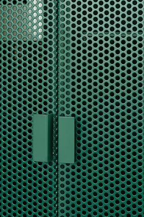 1907 - First House | hanghar Metal Screens Architecture, Perforated Metal Panel, Luis Diaz, Industrial Materials, Clothing Store Interior, First House, Cabinetry Design, Metal Screen, Perforated Metal