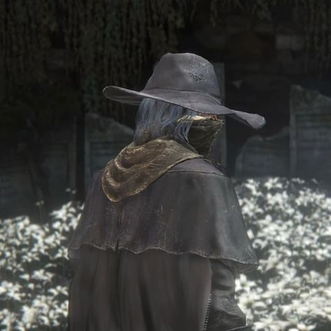 Bloodborne Icon, Bloodborne Pfp, Bloodborne Aesthetic, Game Pfp, Male Pfp, Bloodborne, The Hunter, Ethereal Art, Dark Souls