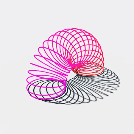 Slinky Design Elements Shape, Spring Animation, Infinite Loop Gif, Yogurt Design, Conceptual Diagram, Black And White Hallway, 4d Animation, Photo Animation, Slinky Toy