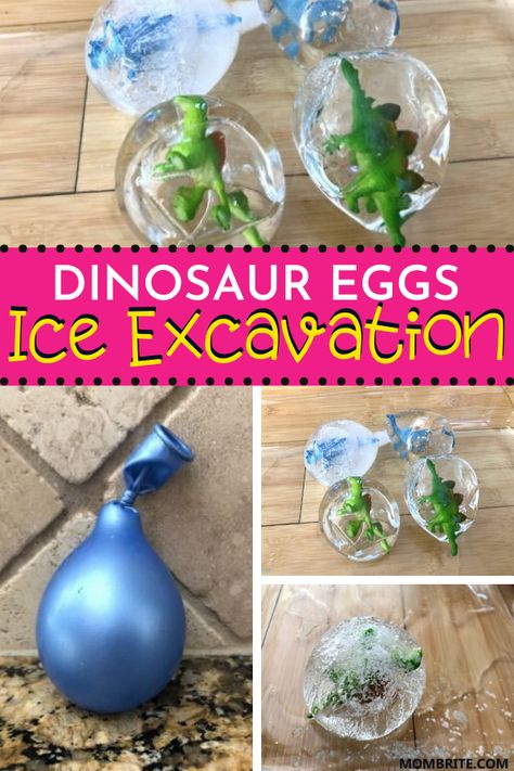 Dinosaur Ice Eggs, Frozen Toys In Ice, Dinosaur Eggs Diy, Dinosaur Stem Activities Preschool, Dinosaur Stem Activities, Fizzy Dinosaur Eggs, Frozen Dinosaur Eggs, Dinosaur Lesson, Nanny Activities