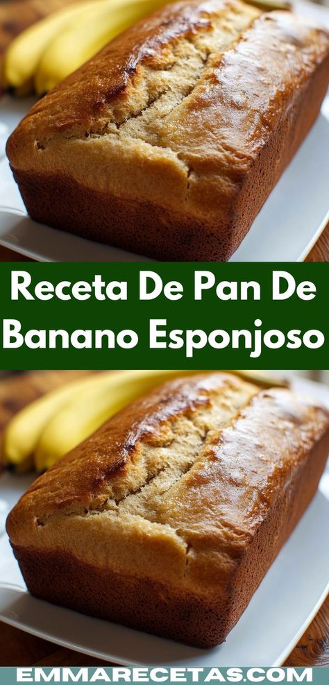 ¿Buscando una deliciosa forma de aprovechar esos plátanos maduros? Esta receta de pan de banano esponjoso es perfecta para toda la familia. Suave, húmedo y lleno de sabor, es ideal para cualquier ocasión. Postres Aesthetic, Brownies, Dessert